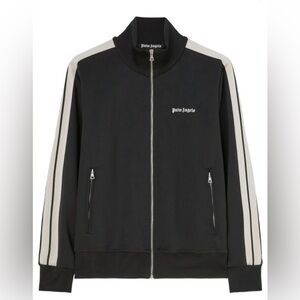 Palm Angels Dark Grey and Off White Track Jacket